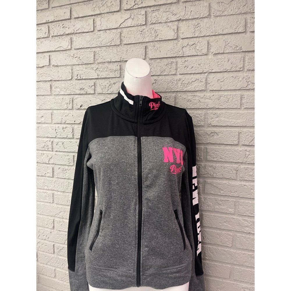 Pink Victoria’s Secret Zip Front Sweatshirt Size S